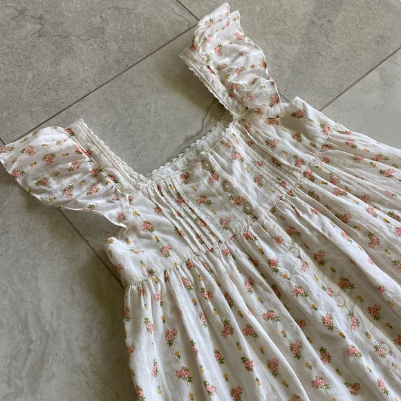 Janie and Jack FLORAL RUFFLE SLEEVE SUNDRESS - Picture 5 of 9